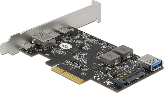 DeLOCK 3x USB-C 3.1, 2x USB-A 3.1, PCIe 3.0 x4