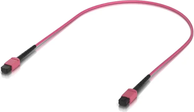 Ubiquiti UniFi MPO-12 Typ B female 100G Patchkabel, OM4, 1x MPO Stecker/1x MPO Stecker, 0.5m, rosa