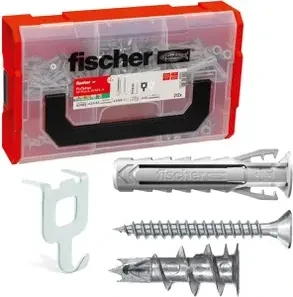fischer FixTainer SX Plus Schrauben/Dübel-Sortiment inkl. L-Boxx, 212 Stück (567903)