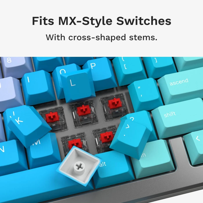 Glorious GPBT Gradient V2 Keycaps, Kunststoff (PBT), Daydream, mehrfarbig, 135 Tasten, ANSI-US