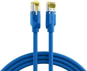 EFB Elektronik TM31 Dätwyler 7702 Patchkabel, Cat7/Cat6a, S/FTP, RJ-45/RJ-45, 3m, blau