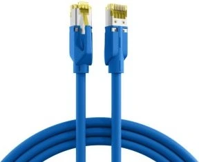 EFB Elektronik TM31 Dätwyler 7702 Patchkabel, Cat7/Cat6a, S/FTP, RJ-45/RJ-45, 3m, blau