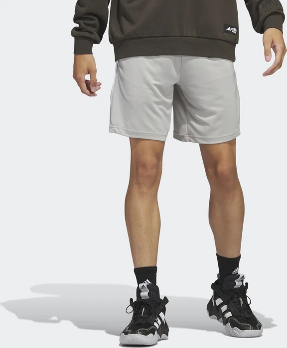 adidas Legends 3-Streifen Basketball Shorts metal grey/white (Herren)