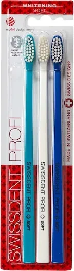 Swissdent Profi Whitening Trio-Pack weich türkis/weiß/blau, 3 Stück