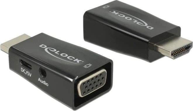 DeLOCK HDMI [Stecker] auf VGA [Buchse] Adapter