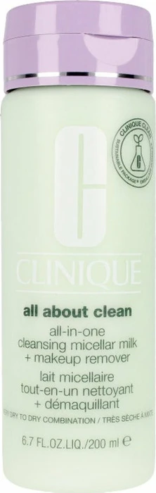 Clinique All About Clean All-in-one Cleansing Mizellar Milch + Makeup Entferner trockene bis sehr trockene Haut, 200ml