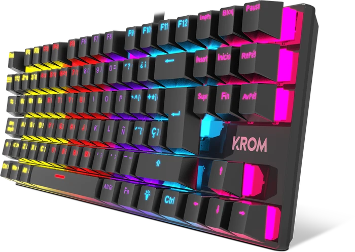 Krom Kasic TKL, LEDs RGB, RED Switches, USB, ES