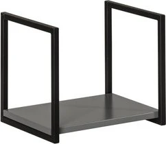 Fackelmann Unterbau-Metallregal für Midischrank New York grau/schwarz
