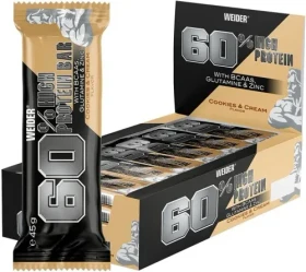 Weider 60% Protein Bar Cookies & Cream 1.08kg (24x 45g)