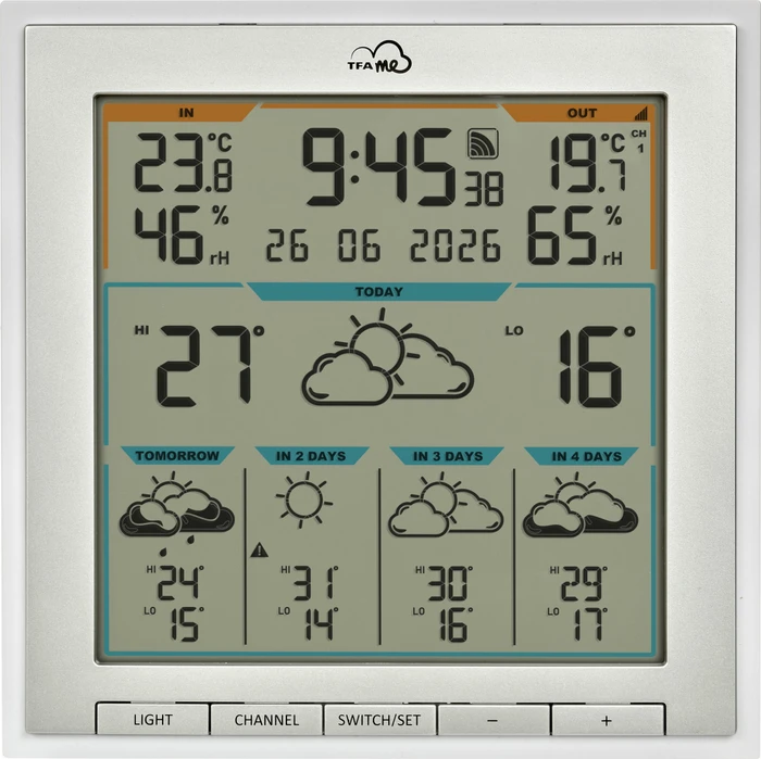TFA Dostmann TFA.me ID-08 Funkwetterstation weiß, digital