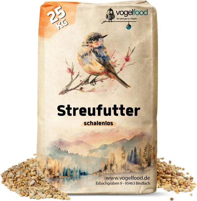 Vogelfood Streufutter schalenlos, 25kg