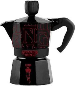 Bialetti Moka Express Stranger Things 6 Tassen Espressokanne mit musikalischem Deckelknauf
