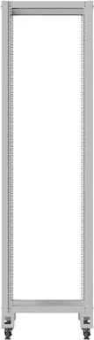 Lanberg Open Rack Series 19" Open Frame Rack 42HE, 4-Pfosten, mit Rollen, Flat Pack, tiefenverstellbar, 430-590mm, RAL 7035, 800mm tief