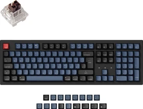 Keychron K10 Pro, schwarz/blaugrau, LEDs RGB, Keychron K Pro BROWN, USB/Bluetooth, DE