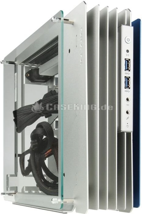 In Win H-Frame Mini blau, Glasfenster, Mini-ITX, 180W proprietär