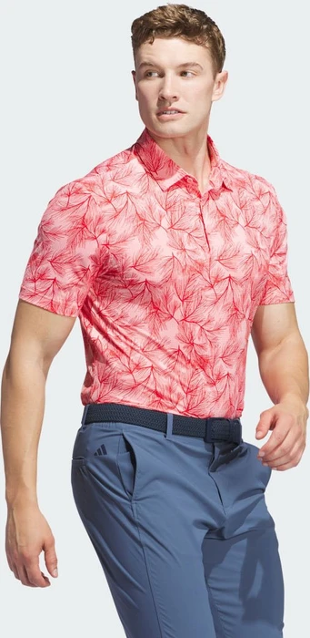 adidas Ultimate365 Mesh Print Poloshirt kurzarm semi pink spark/better scarlett (Herren)