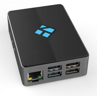 Flirc Gehäuse für Raspberry Pi 5, Kodi Edition, schwarz
