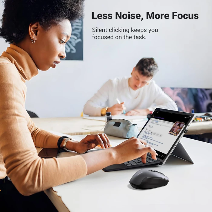 Ugreen MU006 Ergonomic 2.4G Wireless Mouse, schwarz, USB