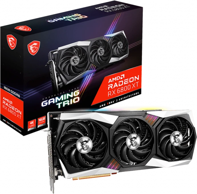 MSI Radeon RX 6800 XT Gaming Trio 16G, 16GB GDDR6, HDMI, 3x DP