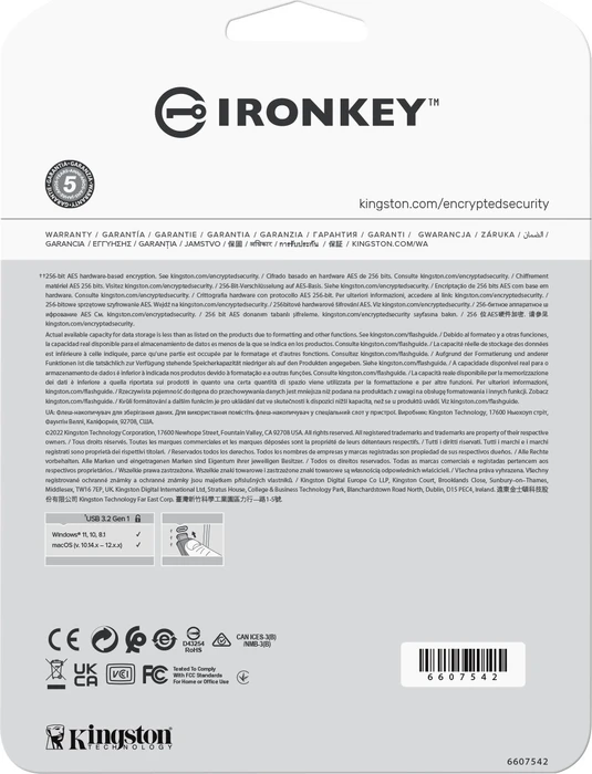 Kingston IronKey Vault Privacy 50C 64GB, USB-C, USB 3.2 Gen 1×1