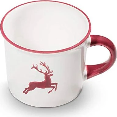 Gmundner Keramik Bordeauxroter Hirsch Kaffeetasse 240ml