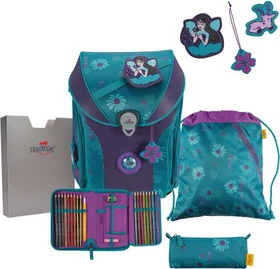 DerDieDas ErgoFlex Max Fairy Flower Schultaschen-Set, 5-tlg.