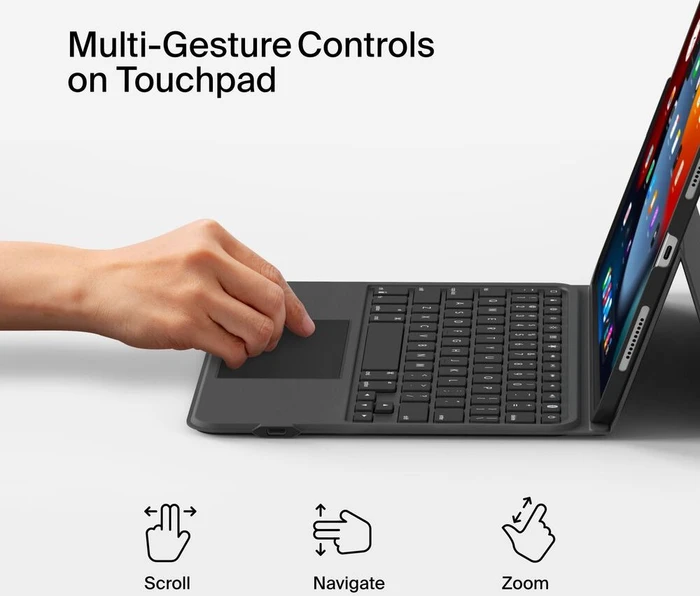 Belkin Connect Everyday Tastaturhülle für iPad Air 10.9"/11", iPad Air Pro 11", schwarz, DE