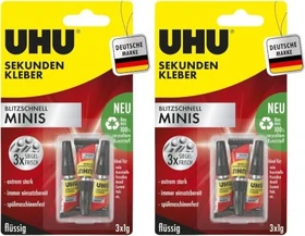 UHU Minis Sekundenkleber, 3g (3x 1g)
