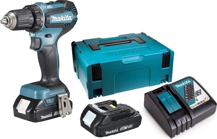 Makita DHP485RFJ Akku-Schlagbohrschrauber inkl. MAKPAC + 2 Akkus 3.0Ah