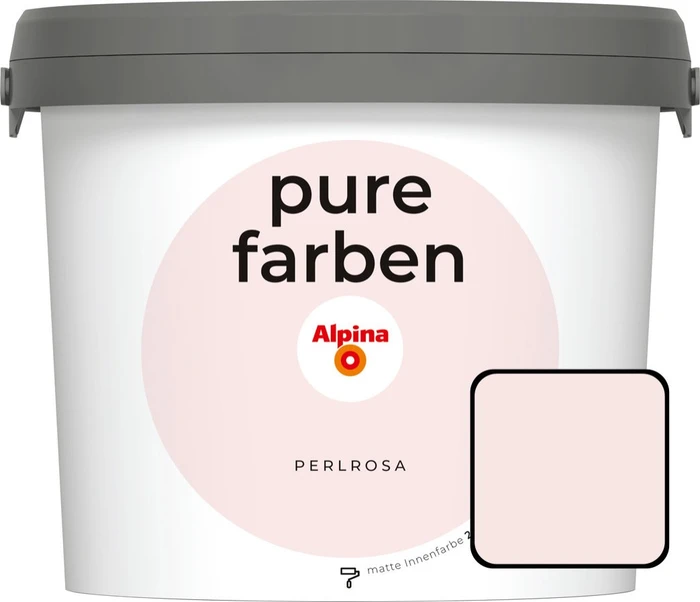 Alpina Farben Pure Farben Perlrosa innen rosa, 2.5l