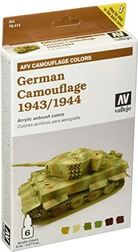Vallejo Model Air AFV Painting System German Camouflage 1943-1944 Farbset, 6-tlg.