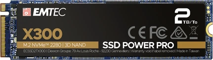 Emtec X300 SSD Power Pro 2TB, M.2 2280 / M-Key / PCIe 3.0 x4