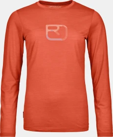 Ortovox 150 Cool Mountain Silhouette Funktionsshirt langarm sunset orange (Damen)