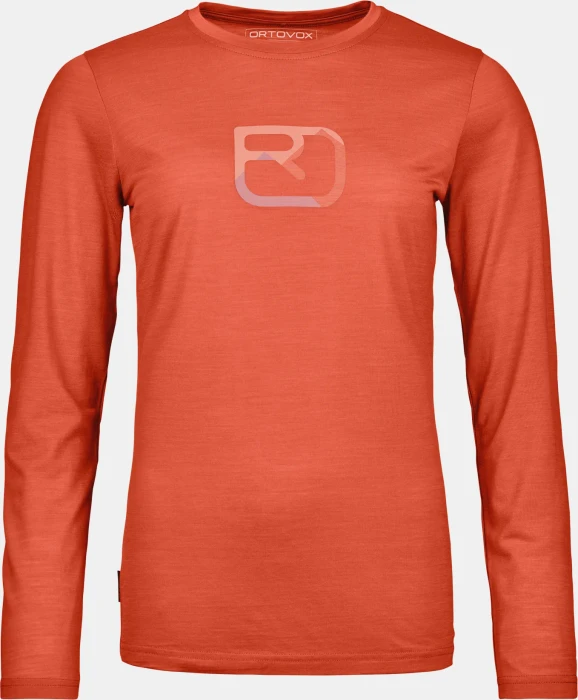 Ortovox 150 Cool Mountain Silhouette Funktionsshirt langarm sunset orange (Damen)