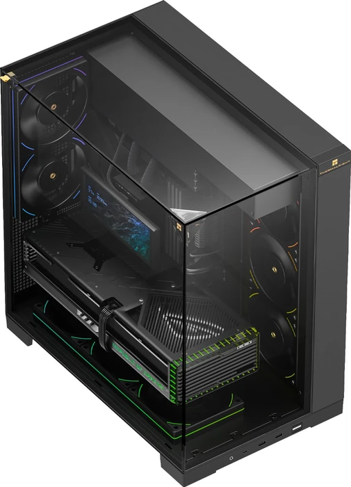 Thermalright A70 Black, schwarz, Glasfenster