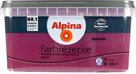 Alpina Farben Farbrezepte Innenfarbe sinfonie matt bordeaux rot, 1l