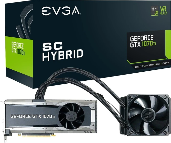 EVGA GeForce GTX 1070 Ti SC Hybrid, 8GB GDDR5, DVI, HDMI, 3x DP