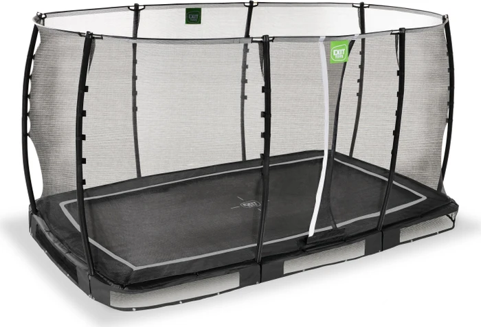 Exit Toys Allure Classic mit Sicherheitsnetz 214x366cm Bodentrampolin schwarz