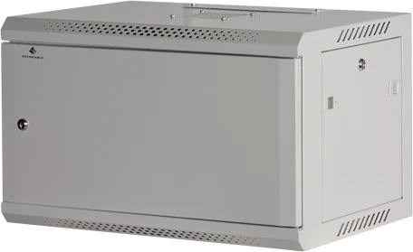 Rockstable 19" Wandschrank 6HE, Stahltür, IP2X, weiß, 440mm tief