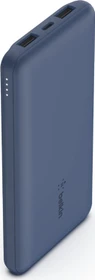 Belkin BoostCharge 3-Port Power Bank 10K + USB-A/USB-C Cable blau