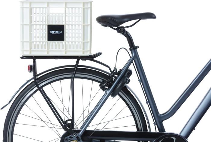Basil Crate M Fahrradkorb bright white