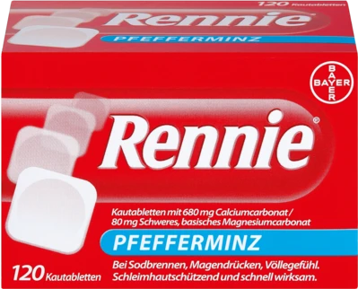 Bayer Rennie Pfefferminz Kautabletten
