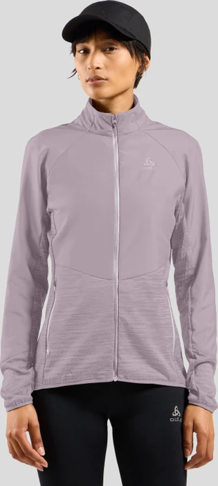 Odlo The Run Easy Warm Hybrid Funktionsjacke gray ridge (Damen)