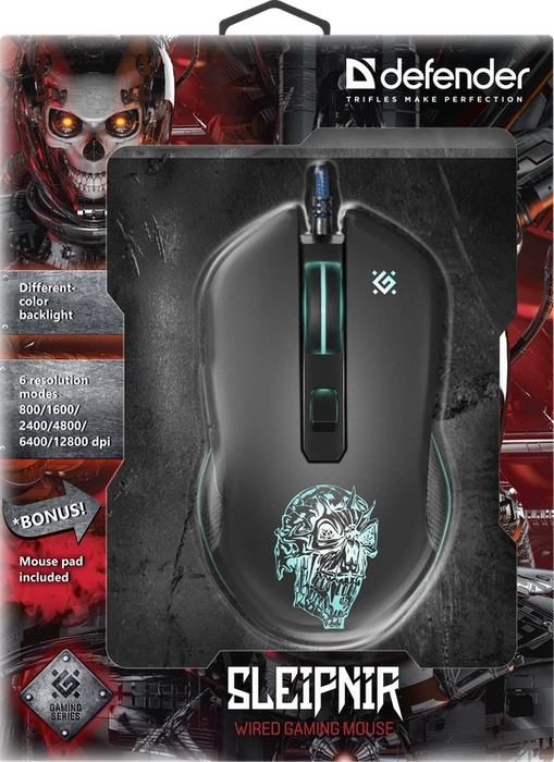 Defender Sleipnir GM-927 RGB Gaming Mouse schwarz, USB