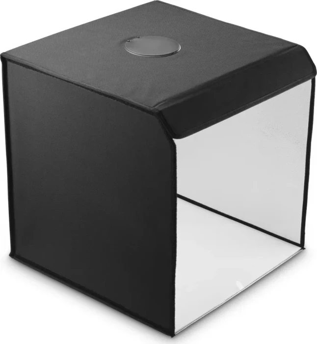 Hama Mini-Fotostudio ToGo, faltbare Fotobox mit LED-Ringlicht, 50x50cm