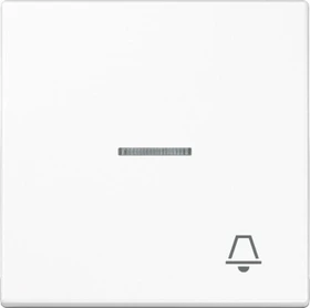 Jung Serie LS Wippe mit Lichtleiter Symbol Klingel 1fach, alpinweiß