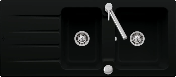 Villeroy & Boch Architectura 1160x510mm Einbau Becken reversibel mit Ablauffernbedienung ebony
