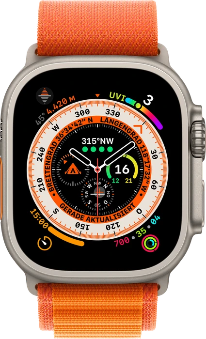 Apple Alpine Loop Large für Apple Watch Ultra (49mm) orange