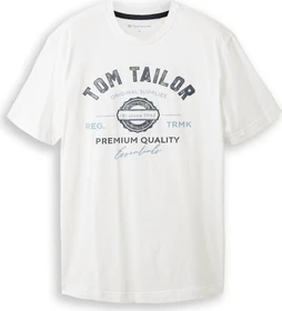 Tom Tailor Logo-Print T-Shirt kurzarm weiß (Herren)