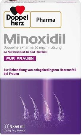 Minoxidil 20 mg/ml Lösung für Frauen, 180ml (3x 60ml)